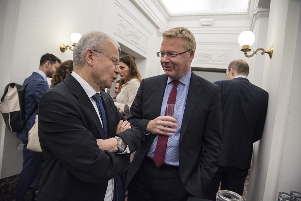 From left: Ambassador Kim Jørgensen, Permanent Representative of Denmark to the EU, with Israeli Ambassador to the EU and NATO Aharon Leshno-Yaar From left: Ambassador Kim Jørgensen, Permanent Representative of Denmark to the EU, with Israeli Ambassador to the EU and NATO Aharon Leshno-Yaar